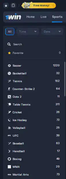 Betting Games at 1win Casino