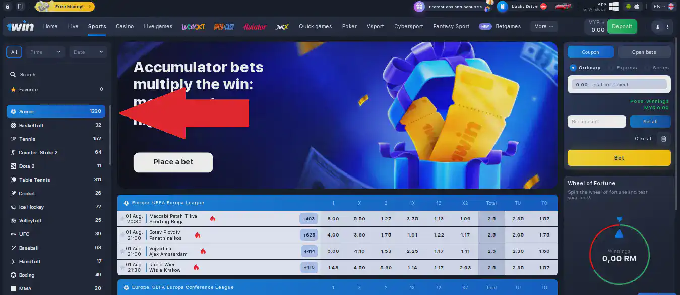 1win sportsbook