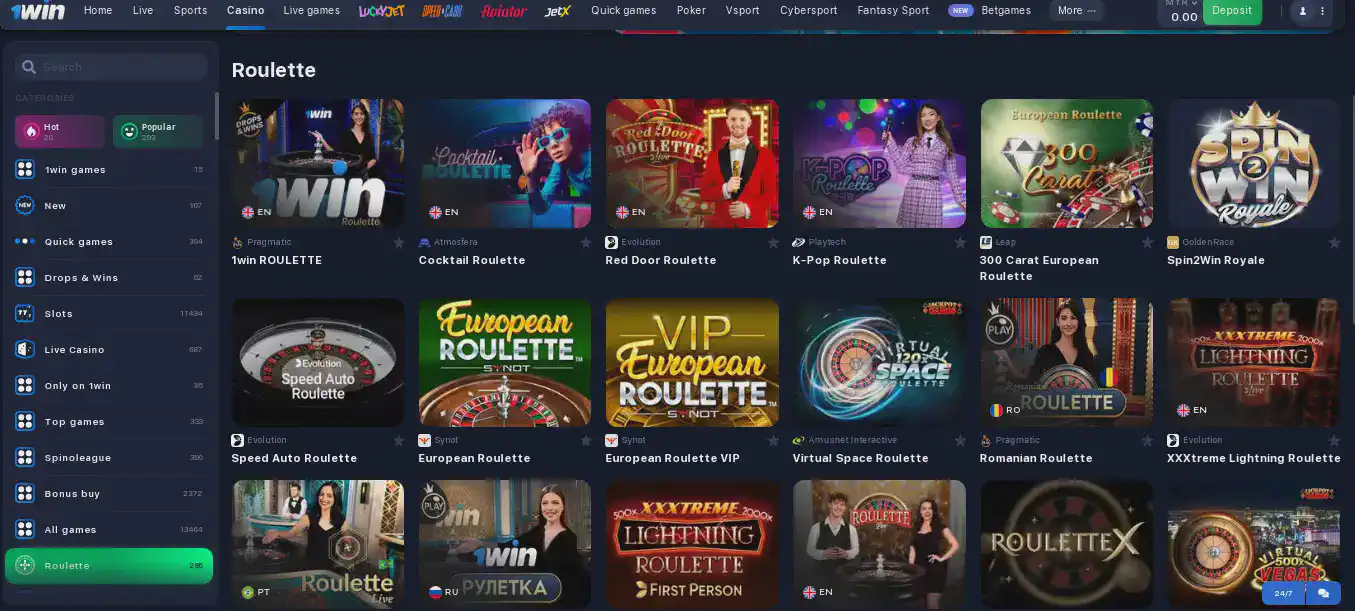 1win Roulette
