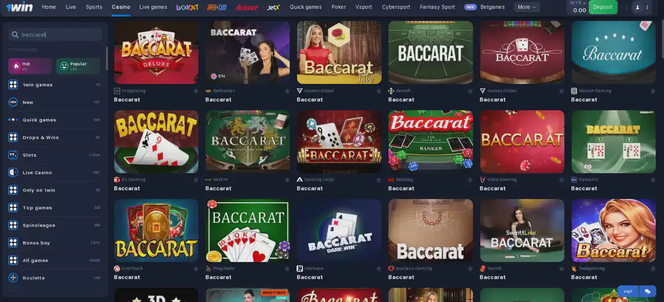 1win Baccarat