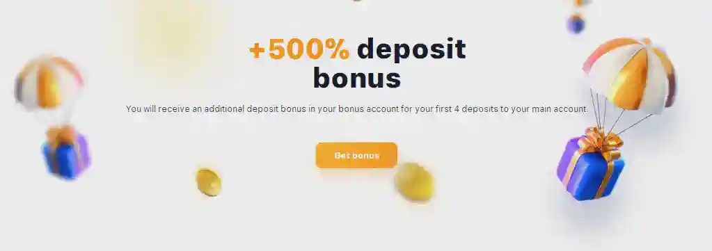 500% welcome bonus