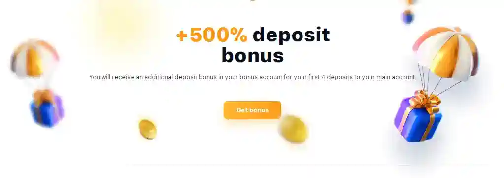 500% welcome bonus