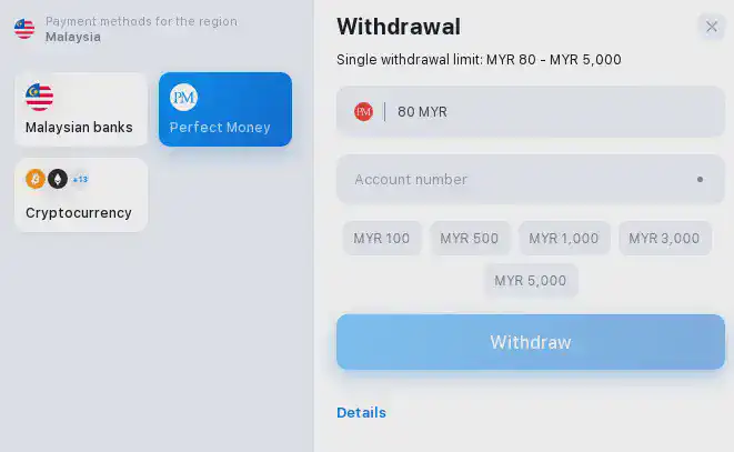 1win Deposit Method