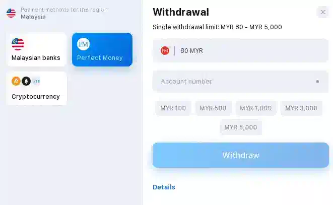 1win perfect money