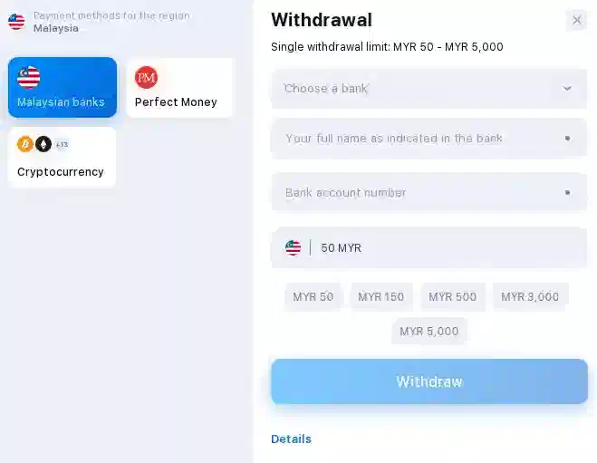 1win withdrawal money