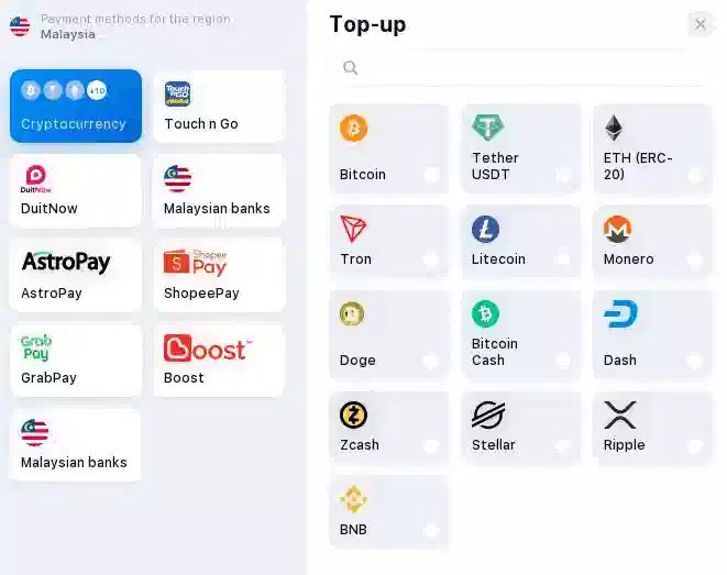 1win crypto payments