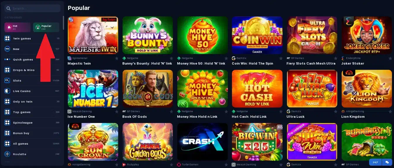 most popular casino games