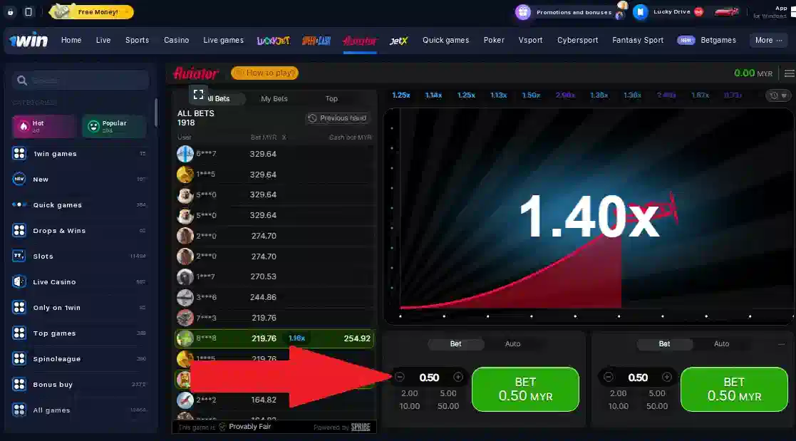 place a bet at casino